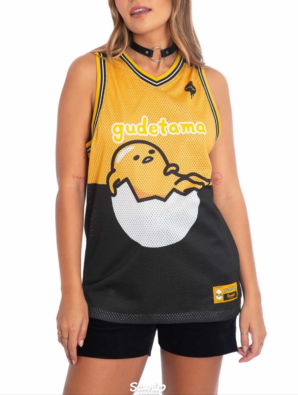 Blackmilk Sanrio Gudetama & Chill Basketball Mesh Jersey Tank Top Size Large - Picture 3 of 13